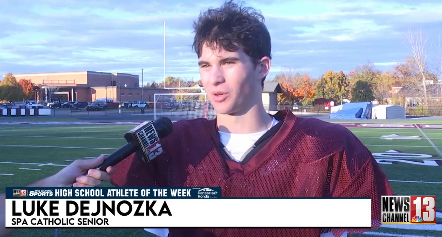 Rensselaer Honda Athlete of the Week: Luke Dejnozka, Spa Catholic — WNYT NewsChannel 13 (Albany)